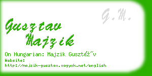 gusztav majzik business card